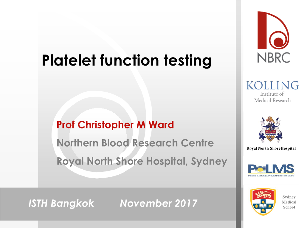 Platelet Function Testing