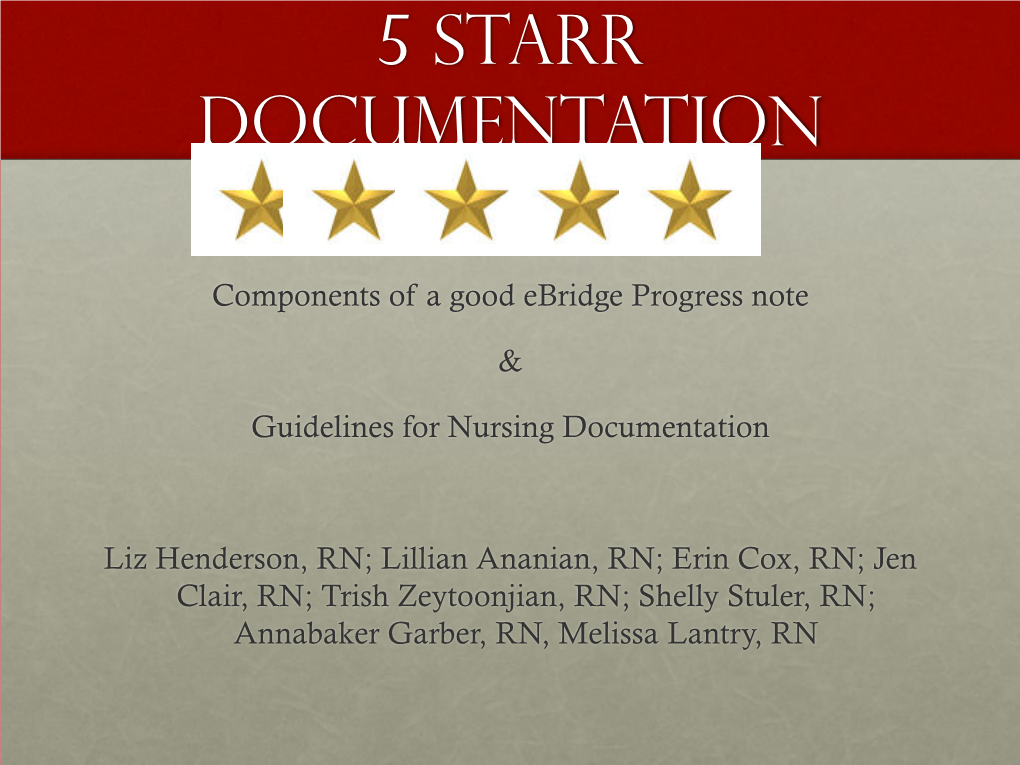 5 STAR Documentation