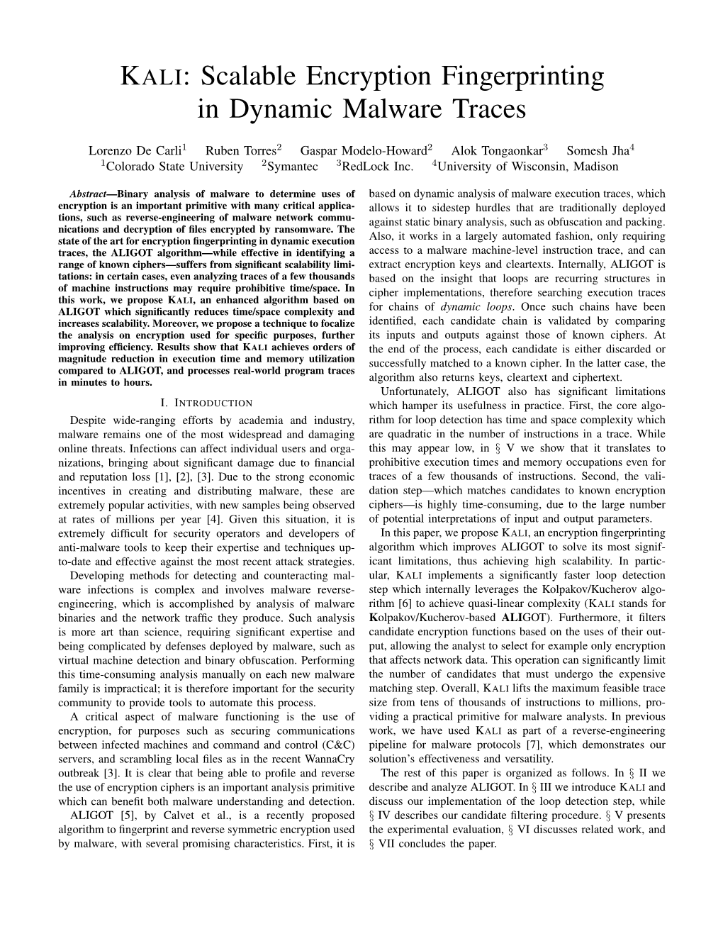 Scalable Encryption Fingerprinting in Dynamic Malware Traces