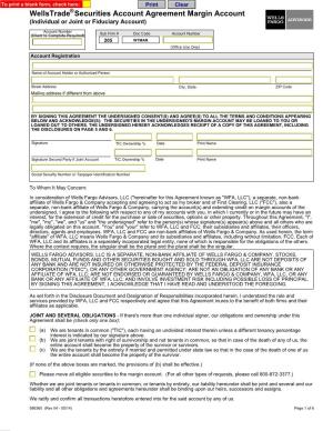 Wellstrade Securities Account Agreement Margin Account
