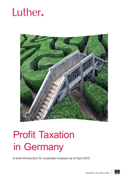 Profit Taxation in Germany