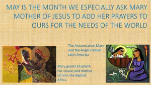 May the Month of Mary Mother of Jesus
