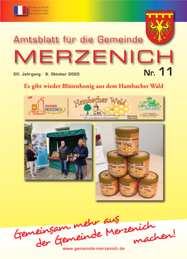 Amtsblatt Für Die Gemeinde MERZENICH