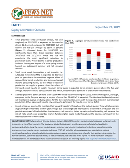 Haiti Supply and Market Outlook Report