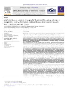 Viral Infections in Workers in Hospital and Research Laboratory Settings: a Comparative Review of Infection Modes and Respective Biosafety Aspects