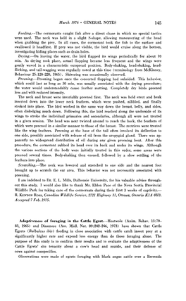 Adaptiveness of Foraging in the Cattle Egret.-Heatwole (Anim