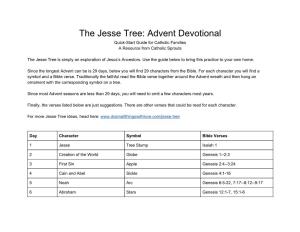 The Jesse Tree: Advent Devotional Quick-Start Guide for Catholic Families a Resource from Catholic Sprouts