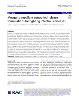 Mosquito‐Repellent Controlled‐Release Formulations for Fighting