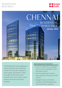 CHENNAI RESIDENTIAL TRACTION@GLANCE January 2014