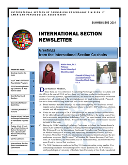 International Section Newsletter