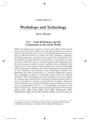 Workshops and Technology