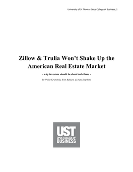 Zillow & Trulia Won't Shake up the American Real Estate Market