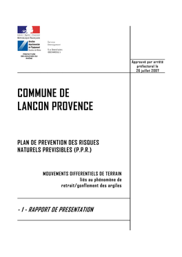 Commune De Lancon Provence