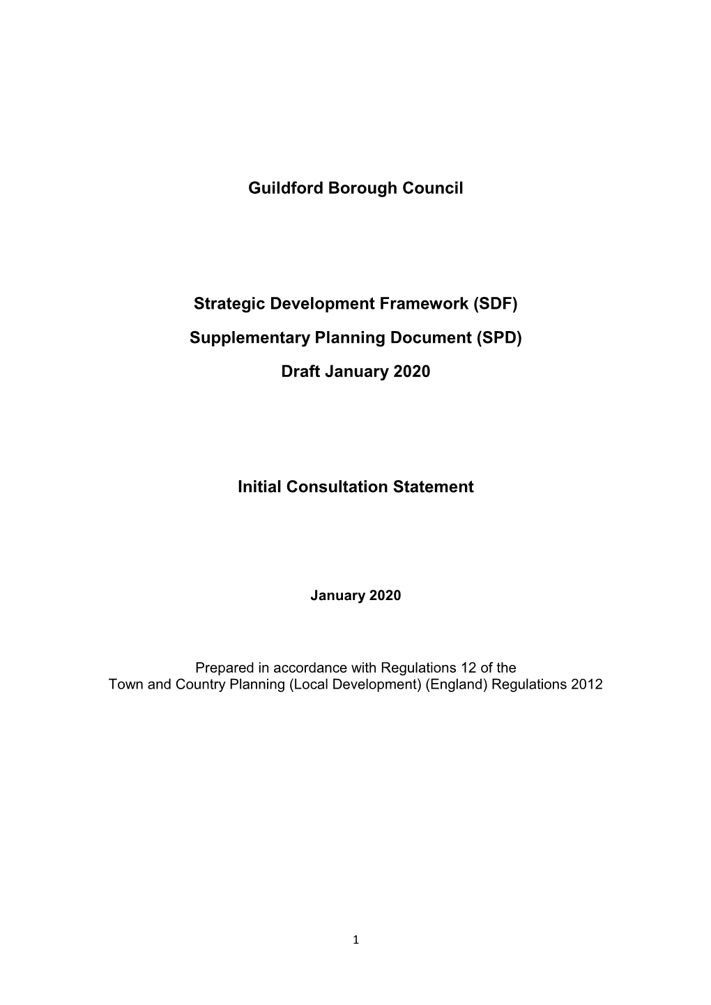 Guildford Borough Council Strategic Development Framework (SDF