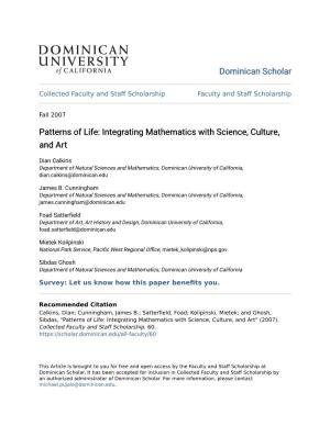 Integrating Mathematics with Science, Culture, and Art