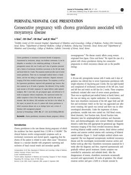 Consecutive Pregnancy with Chorea Gravidarum Associated with Moyamoya Disease