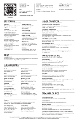 Download Dinner Menu