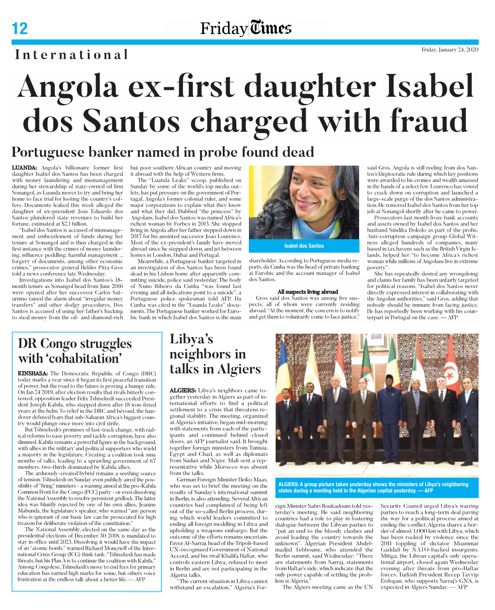 Angola Ex-First Daughter Isabel Dos Santos Charged with Fraud