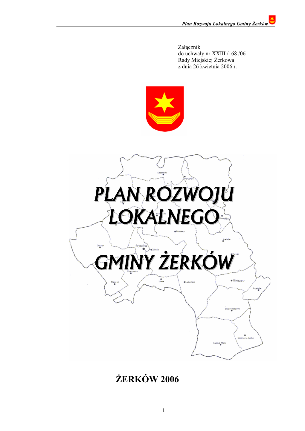 Plan Rozwoju Lokalnego Gminy Żerków