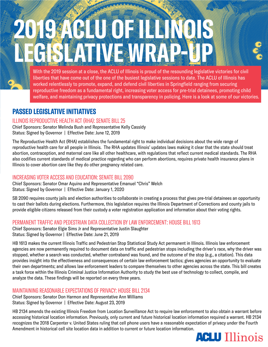 Legislative Wrap Up
