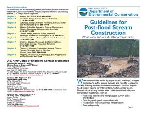 Guidelines for Post-Flood Stream Construction