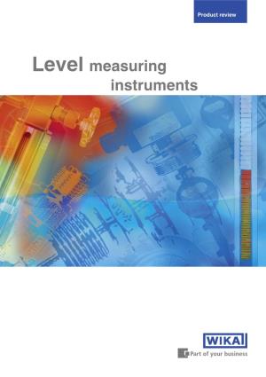Level Measuring Instruments Part of Your Business