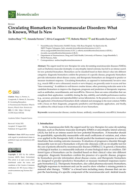 Circulating Biomarkers in Neuromuscular Disorders: What Is Known, What Is New