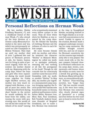 Personal Reflections on Herman Wouk