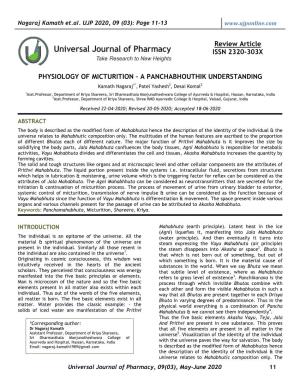 Universal Journal of Pharmacy ISSN 2320-303X Take Research to New Heights