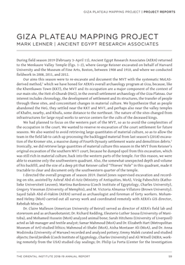 Giza Plateau Mapping Project. Mark Lehner