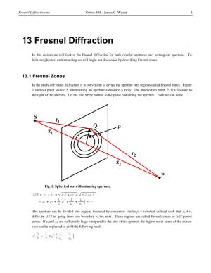 Fresnel Diffraction.Nb Optics 505 - James C