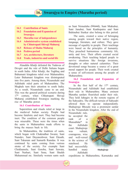 16. Swarajya to Empire (Maratha Period)