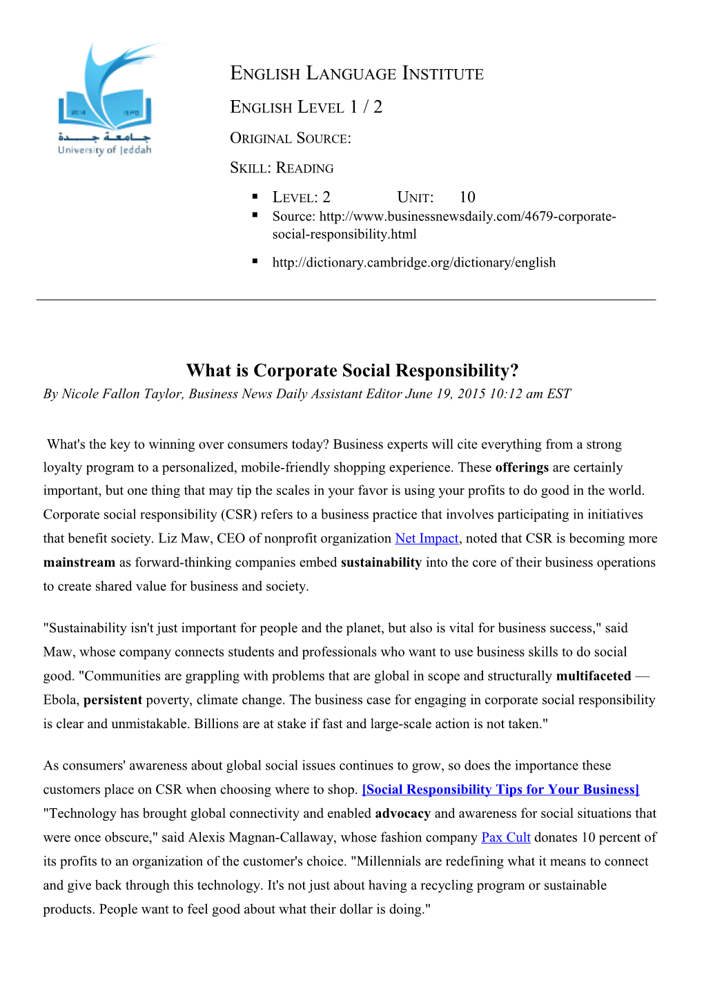 What Is Corporate Social Responsibility?