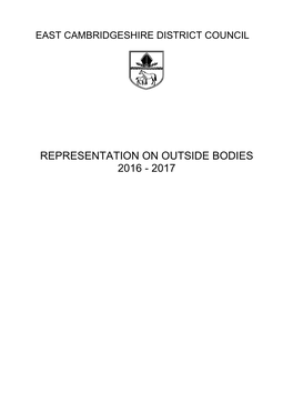 Representation on Outside Bodies 2016 - 2017