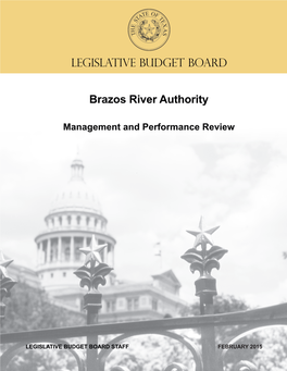 Brazos River Authority Management and Performance Review