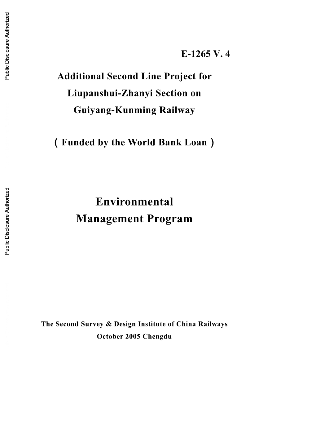 Environmental Management Program