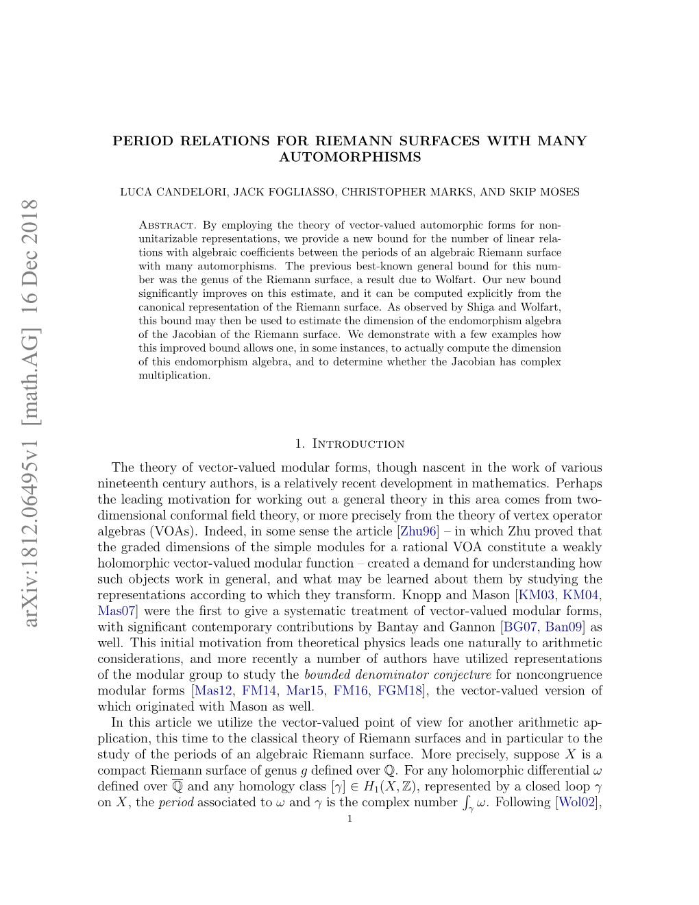 Period Relations for Riemann Surfaces with Many Automorphisms