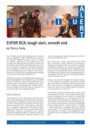 EUFOR RCA: Tough Start, Smooth End by Thierry Tardy
