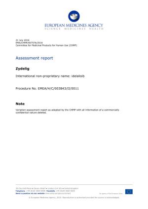 Zydelig-H-C-003843-Ii-0011-Epar-Assessment-Report-Variation En.Pdf