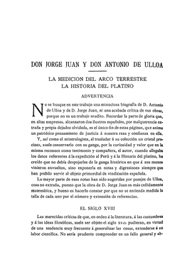 Pdf Don Jorge Juan Y Don Antonio De Ulloa : La Medición Del Arco