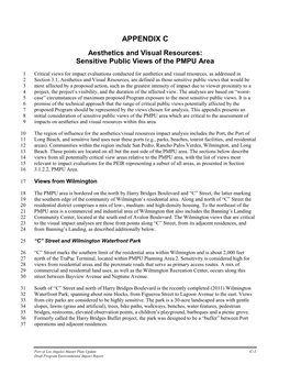 APPENDIX C Aesthetics and Visual Resources: Sensitive Public Views of the PMPU Area