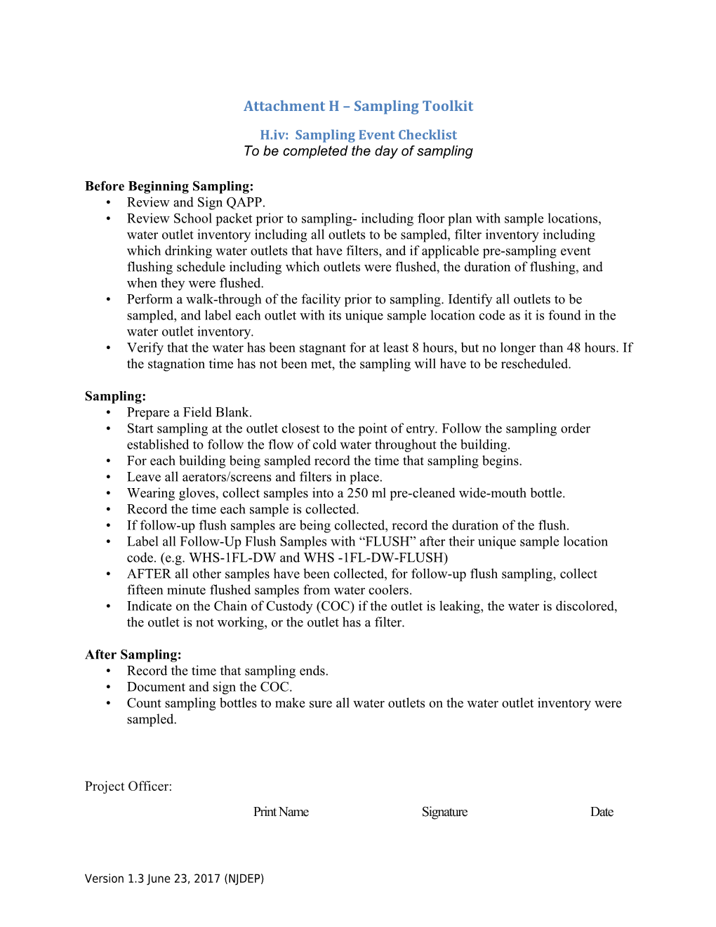 Attachment H Sampling Toolkit