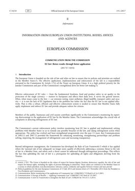 Communication from the Commission — EU Law: Better Results Through