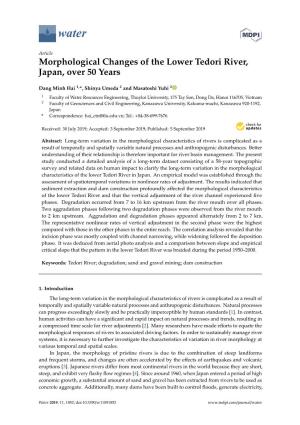 Morphological Changes of the Lower Tedori River, Japan, Over 50 Years