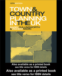 Town and Country Planning in the UK: Thirteenth Edition