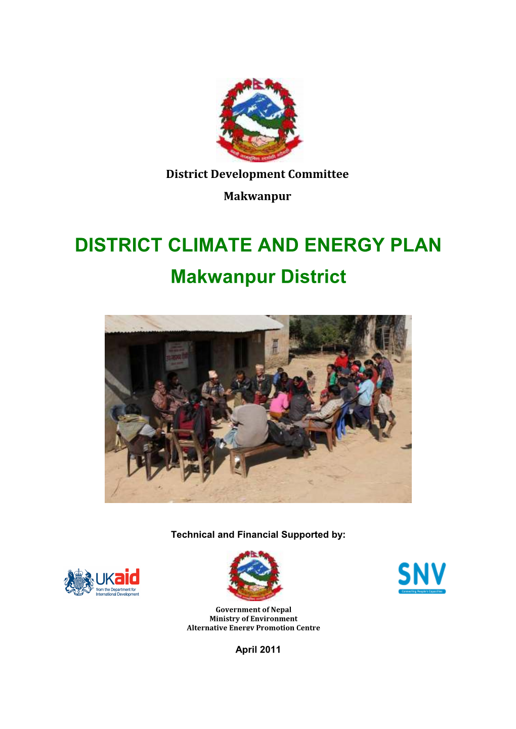 DISTRICT CLIMATE and ENERGY PLAN Makwanpur District