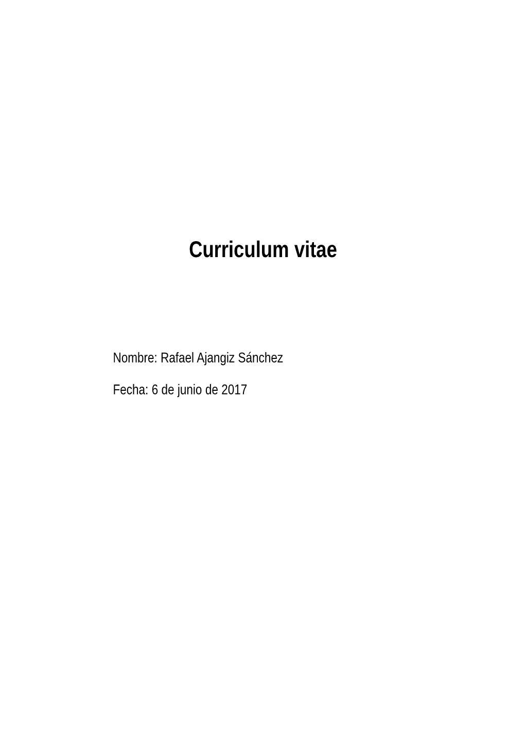 Curriculum Vitae