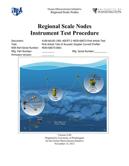 Regional Scale Nodes Instrument Test Procedure