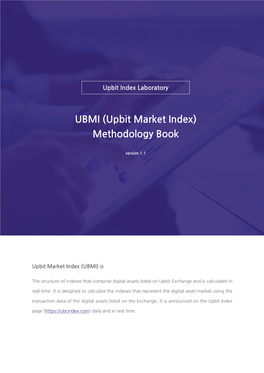 (Upbit Market Index) Methodology Book