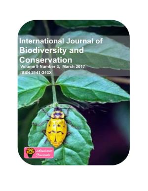 Biodiversity and Conservation Volume 9 Number 3, March 2017 ISSN 2141-243X